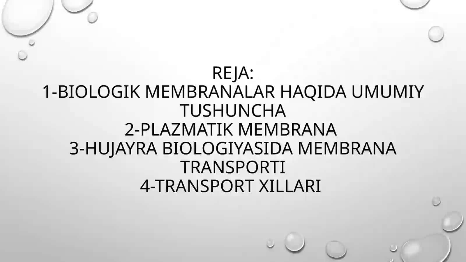 Biologik membrana funksiyasi 2
