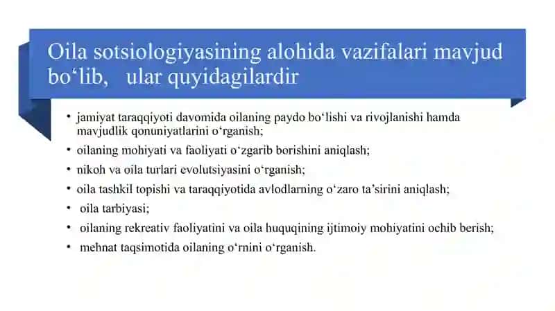 Oila sotsiologiyasi 2
