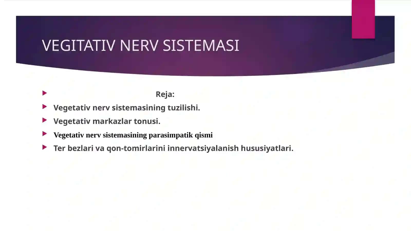VEGETATIV NERV SISTEMASI 2