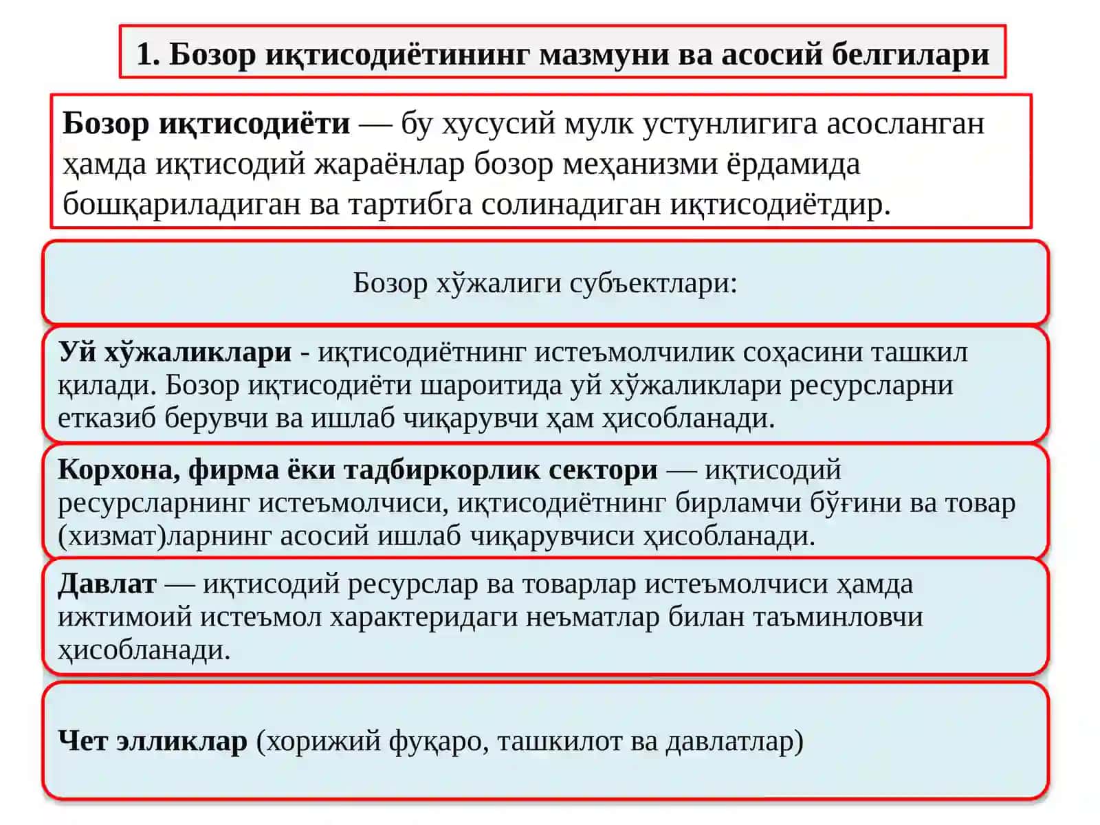 Бозор иқтисодиёти 2