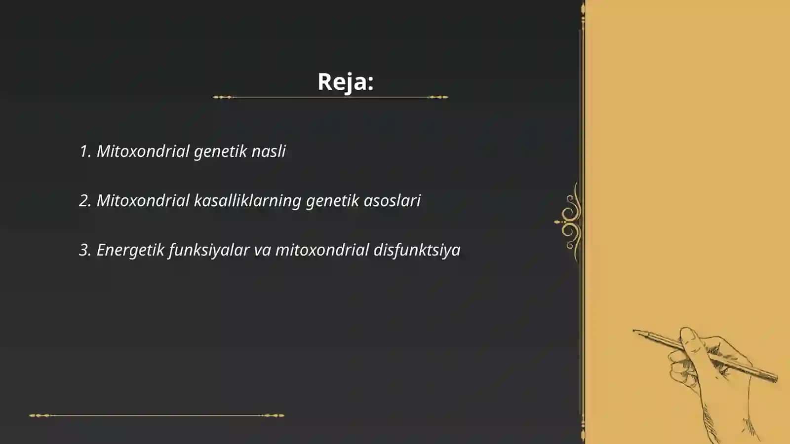 Mitaxondrial kasalliklar 2
