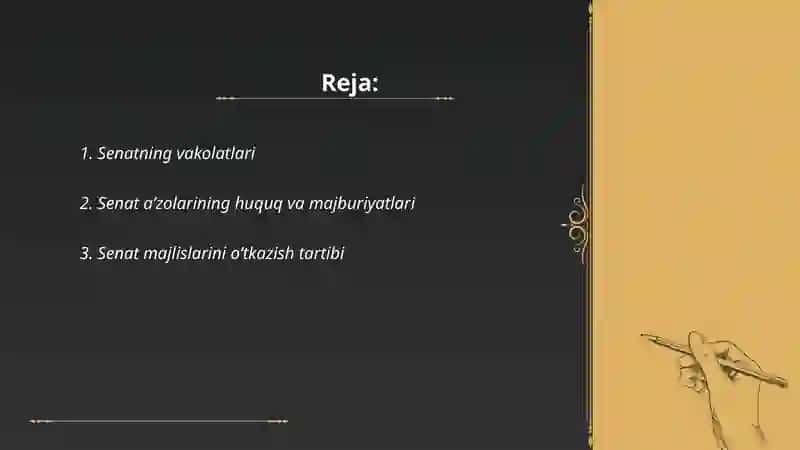 Senatning vakolatlari 2