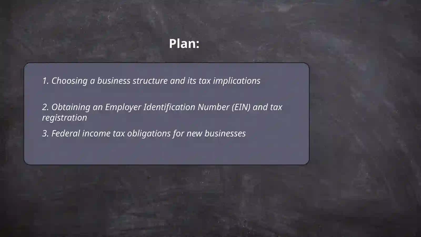 Starting a business and tax obligations 2