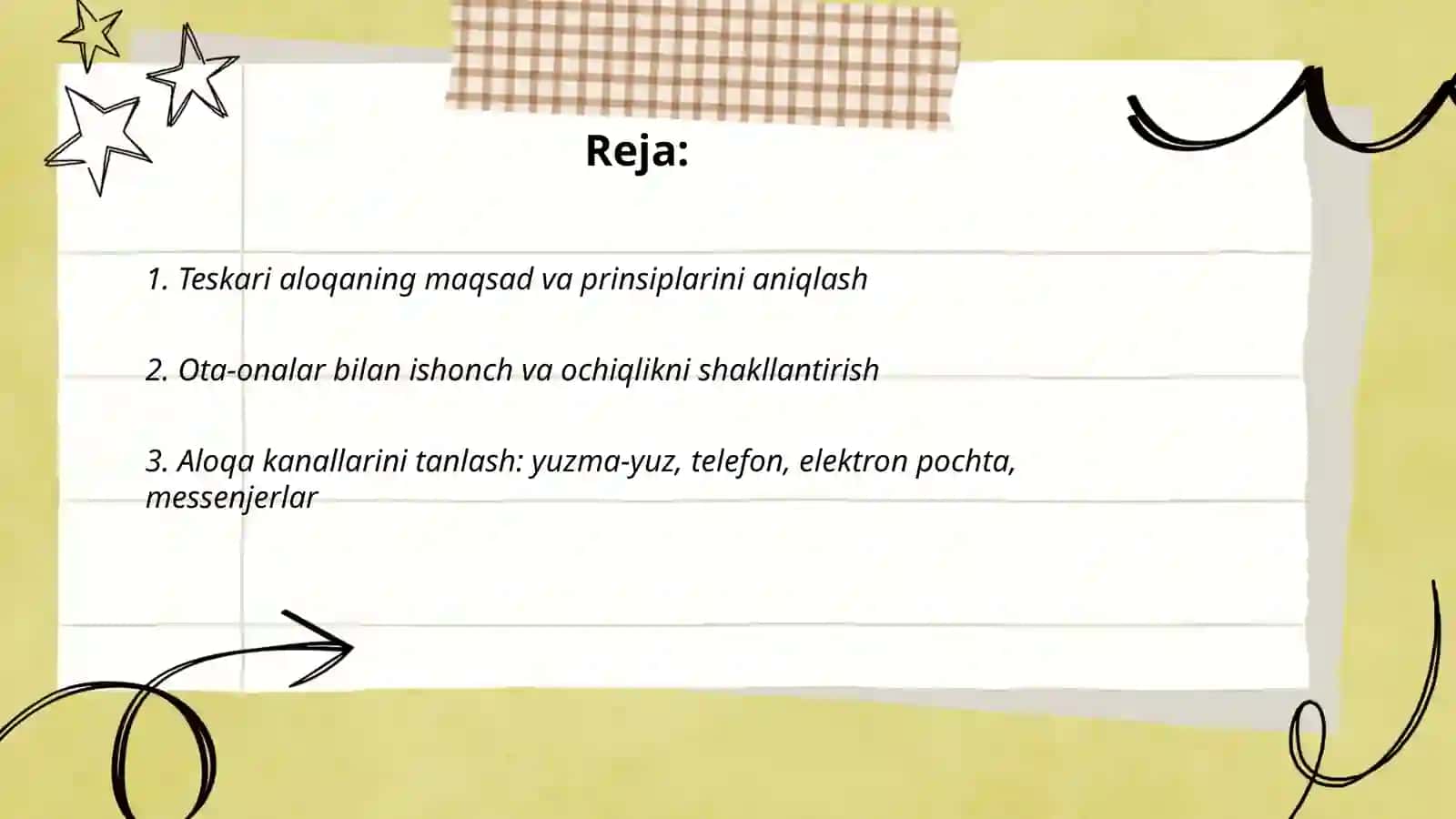 Teskari aloqa mexanizmi 2