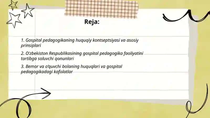 Gospital pedagogikaning huquqiy asoslari 2