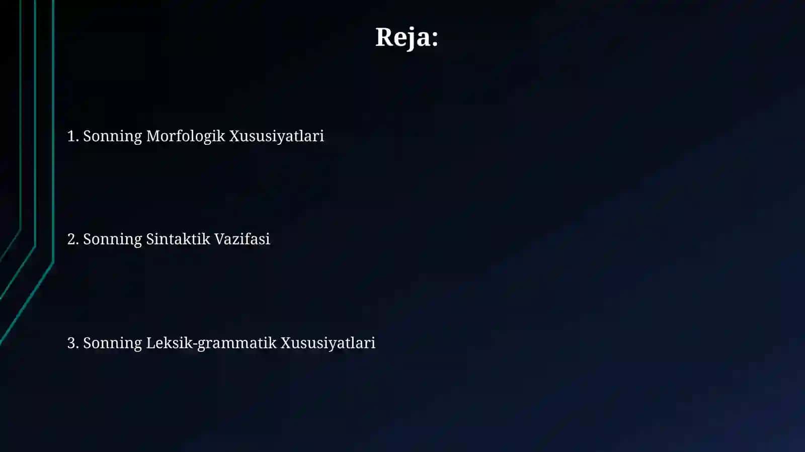 Sonning leksik-grammatik xususiyatlari 2