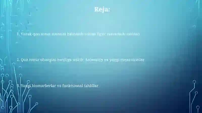 Yangi biomarkerlar va funktsional tahlillar 2