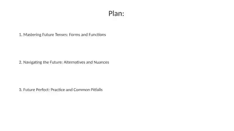 Future tenses 2