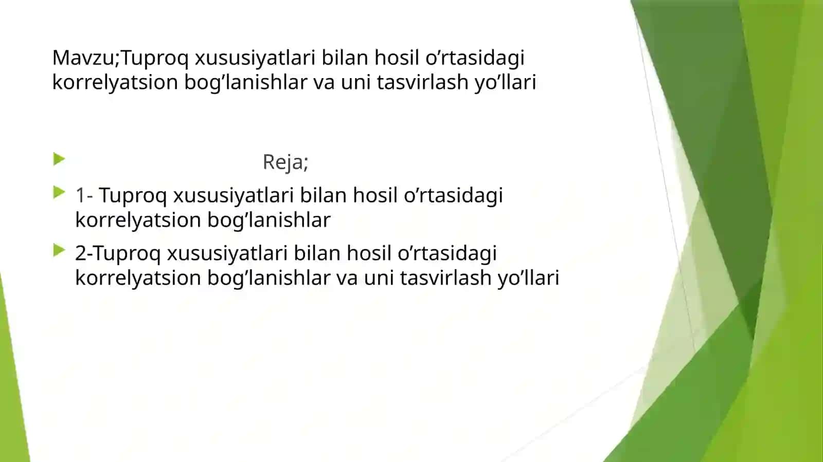 Tuproqshunoslik 120 Ramziddinning Yer kasi Asoslari Fanidan Tayorlagan Mustaqil Ishi 2