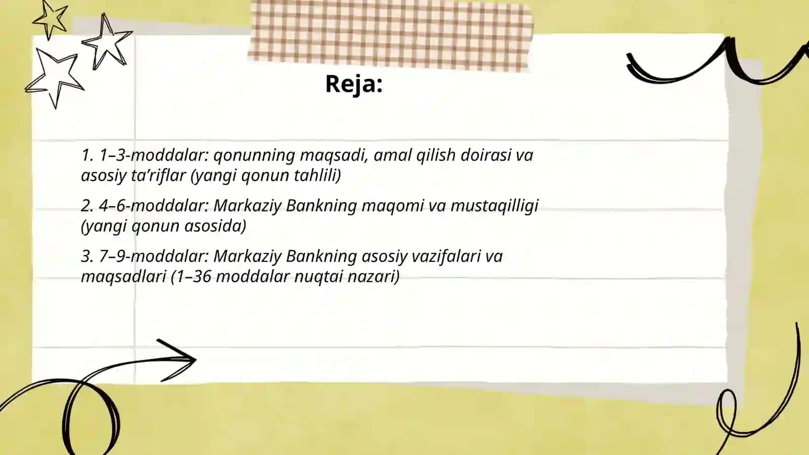 Markaziy Bank to'g'risidagi qonun 2
