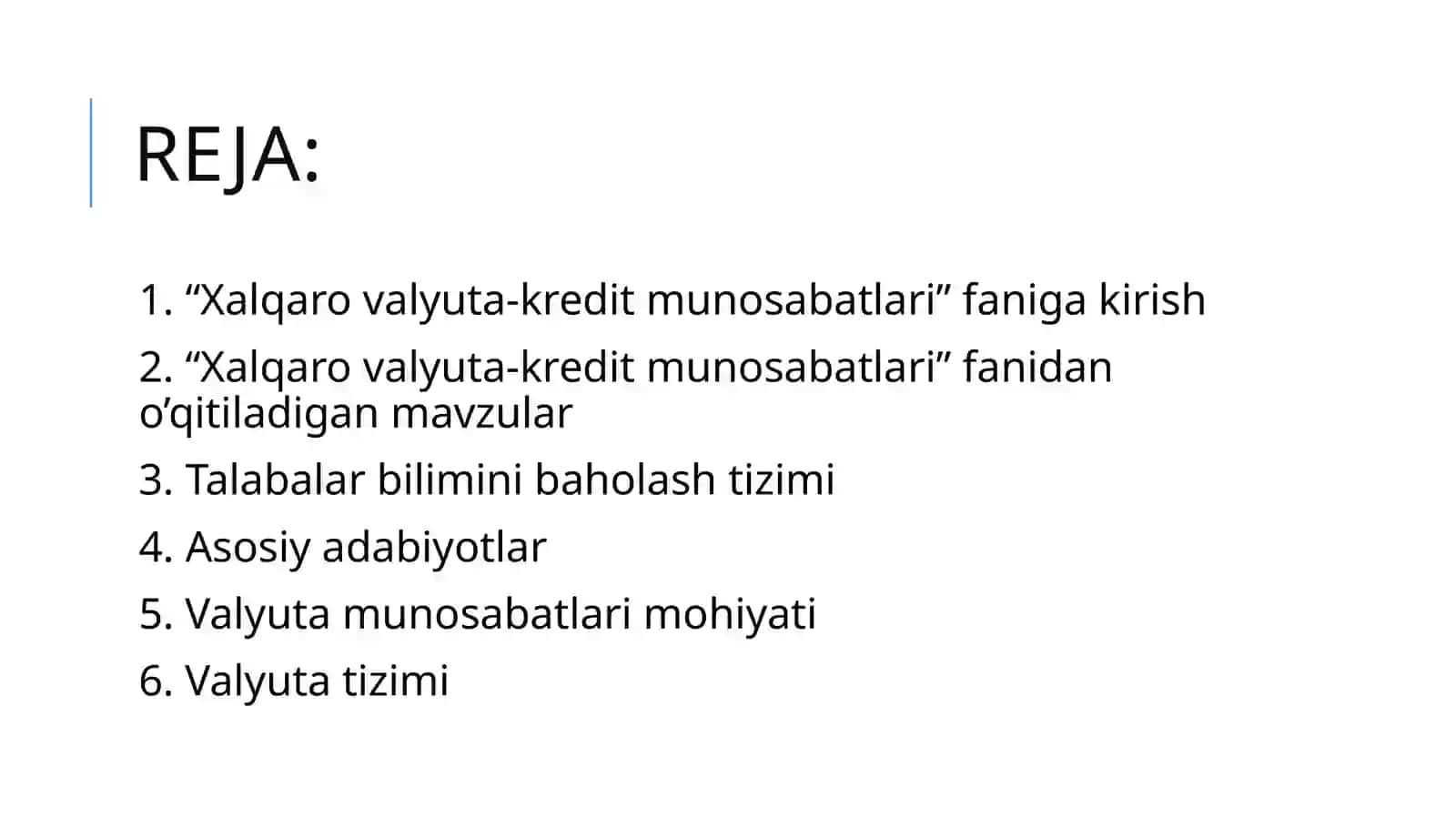 Xalqaro valyuta kredit munosabatlari 2