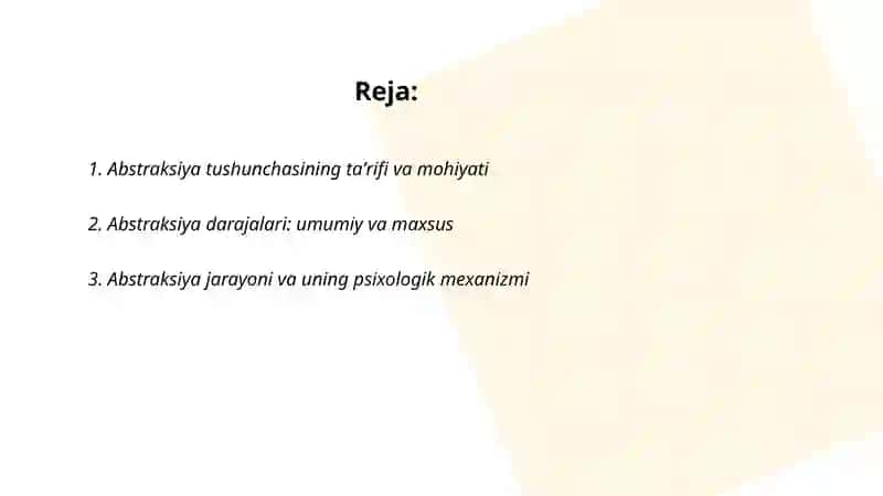 Abstraksiya tushunchasi 2