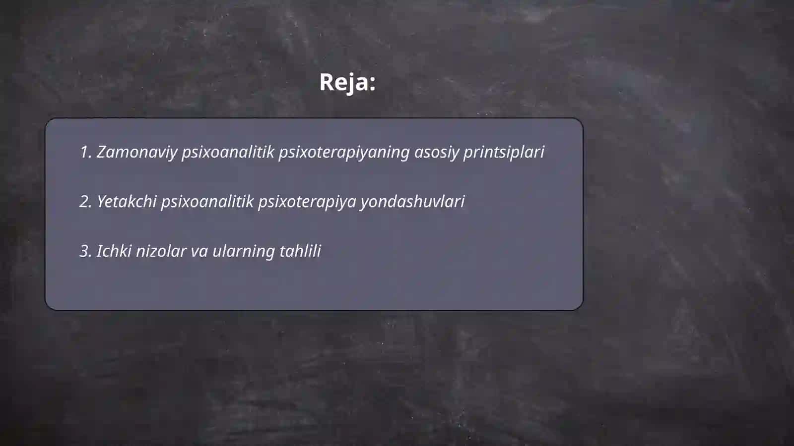 Zamonaviy psixoanalitik psixoterapiya usullari va tamoyillari 2