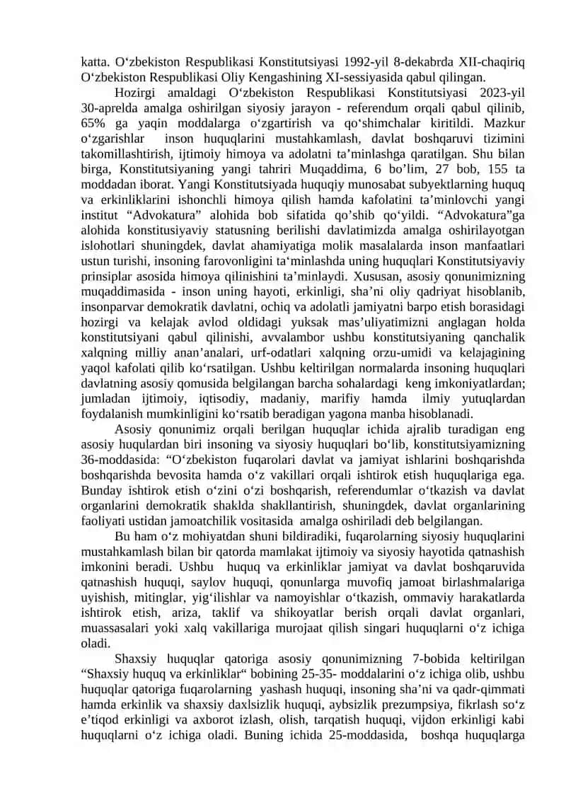 O'zbekiston Konstitutsiyasi 2
