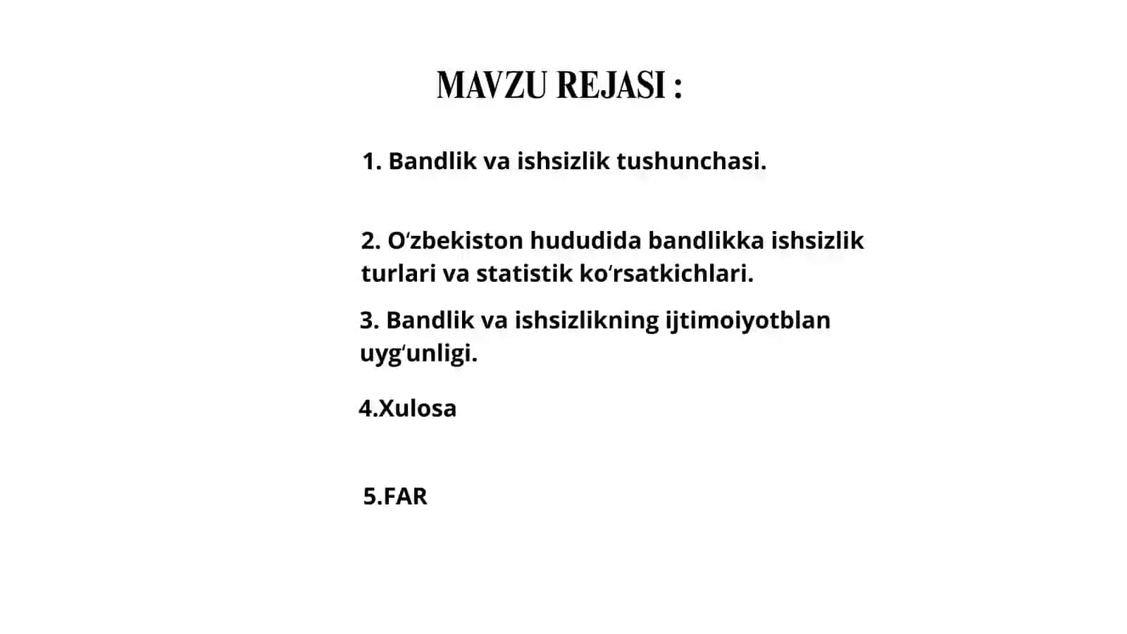 Bandlik va ishsizlik statistikasi. 2