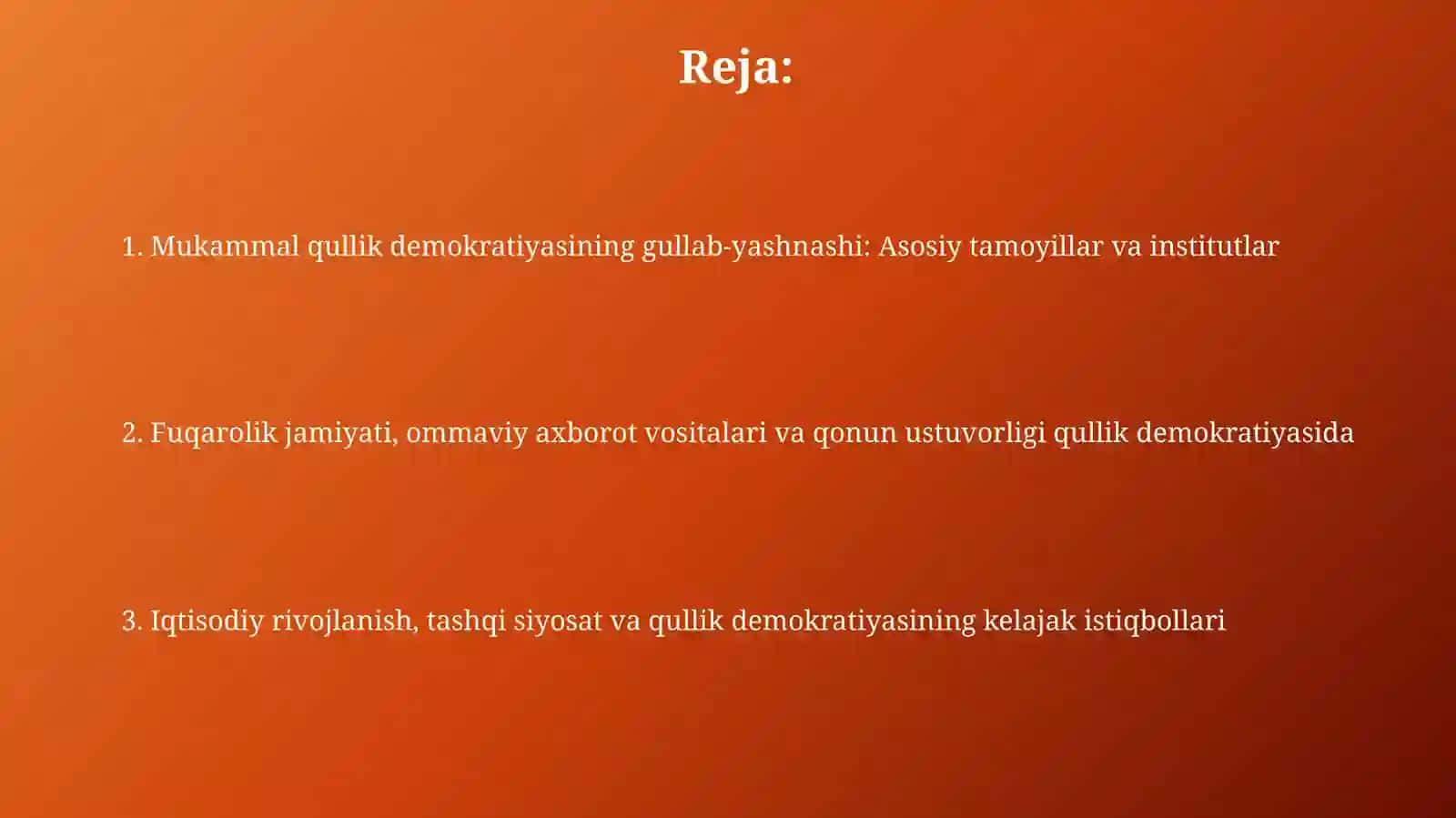 Afinada quldorlik demokratiyasining ravnaq topishi 2
