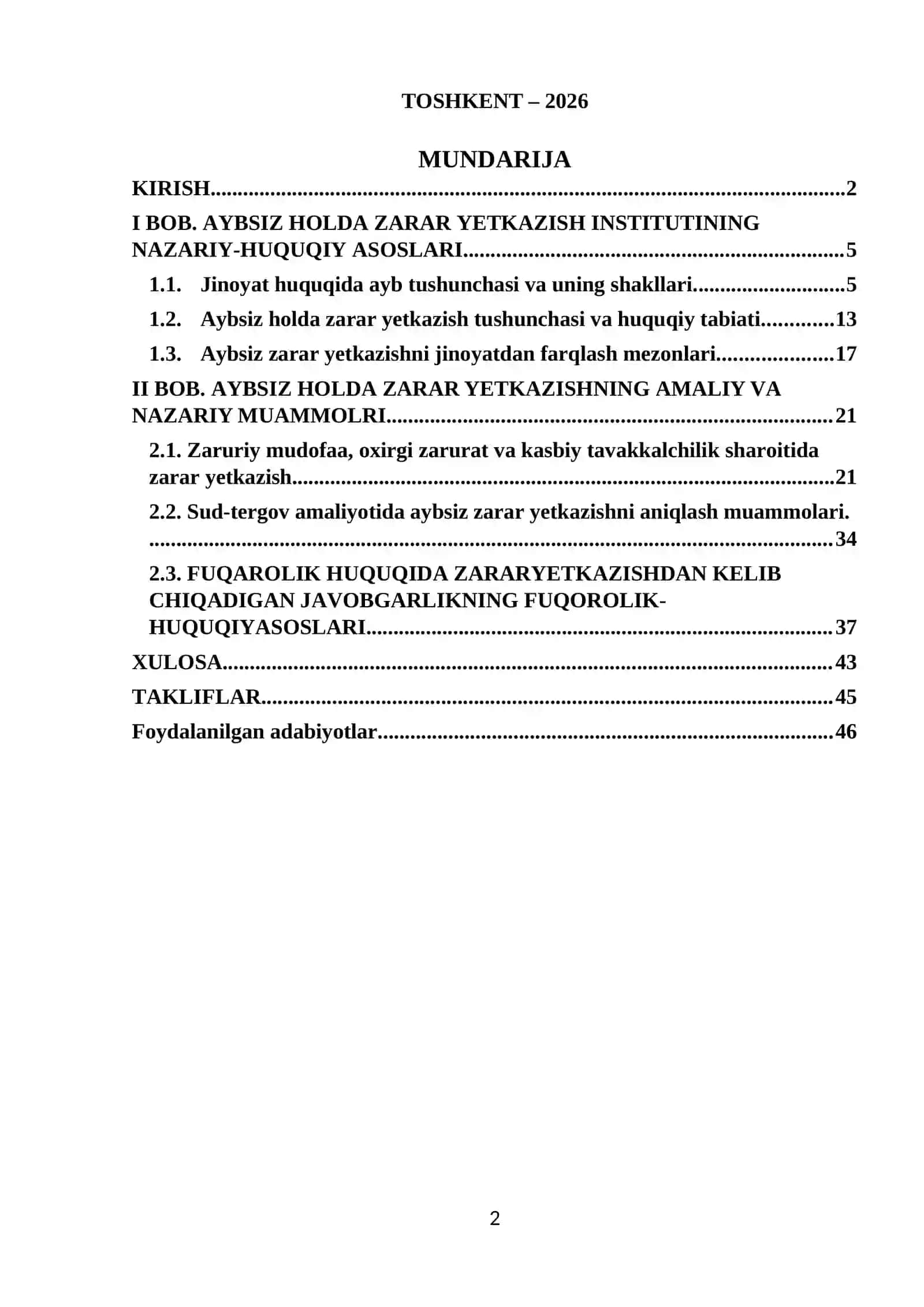 JINOYAT HUQUQI - KURS ISHI 2