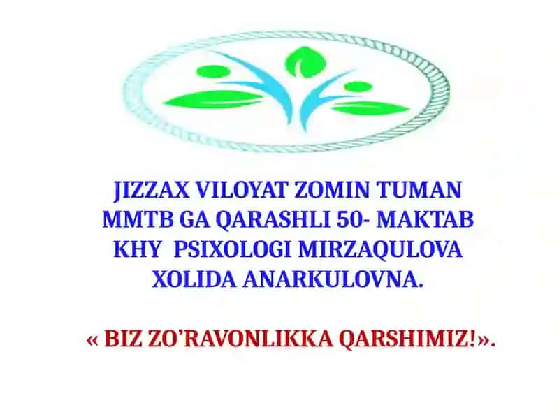 BIZ ZO’RAVONLIKKA QARSHIMIZ 2