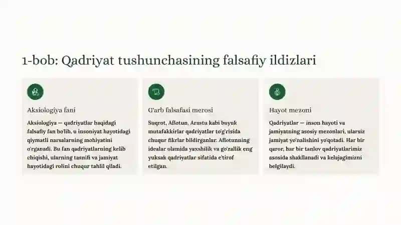 Qadriyatlar Falsafasi: Insoniyatning Ma'naviy Asosi 2