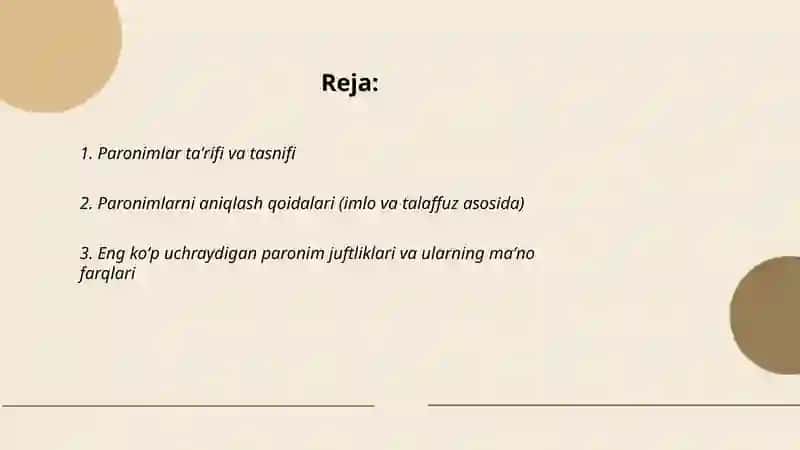 Paronimlar yozish (talaffuzdosh soʻzlar) 2