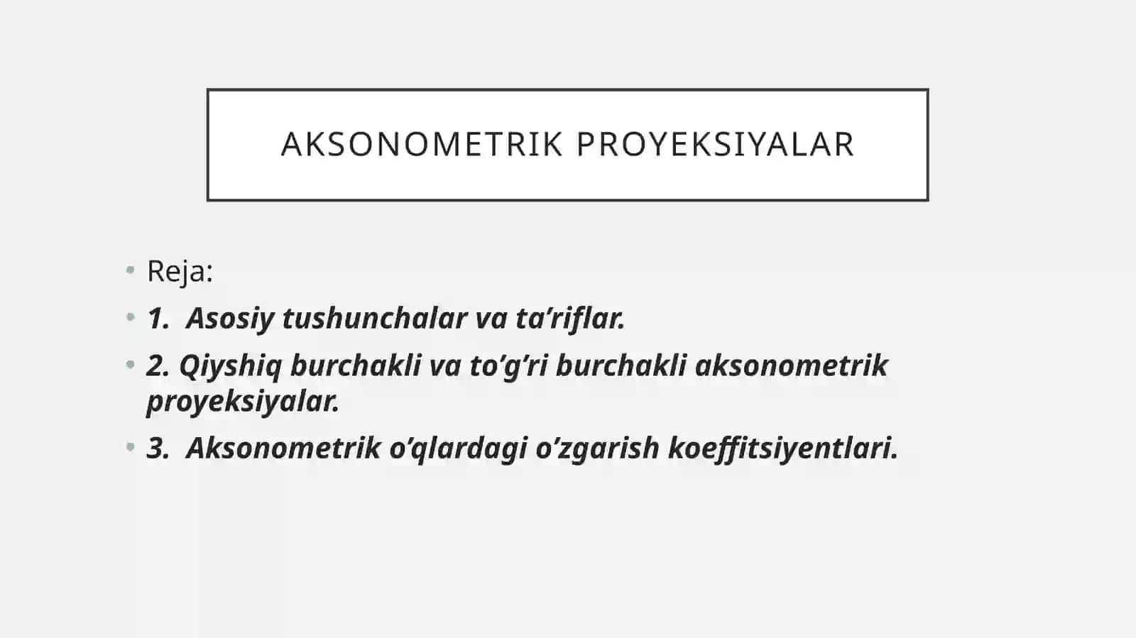 Aksonometrik proyeksiyalar 2