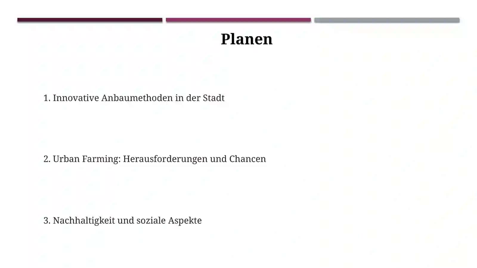 Landwirtschaft in der Stadt 2