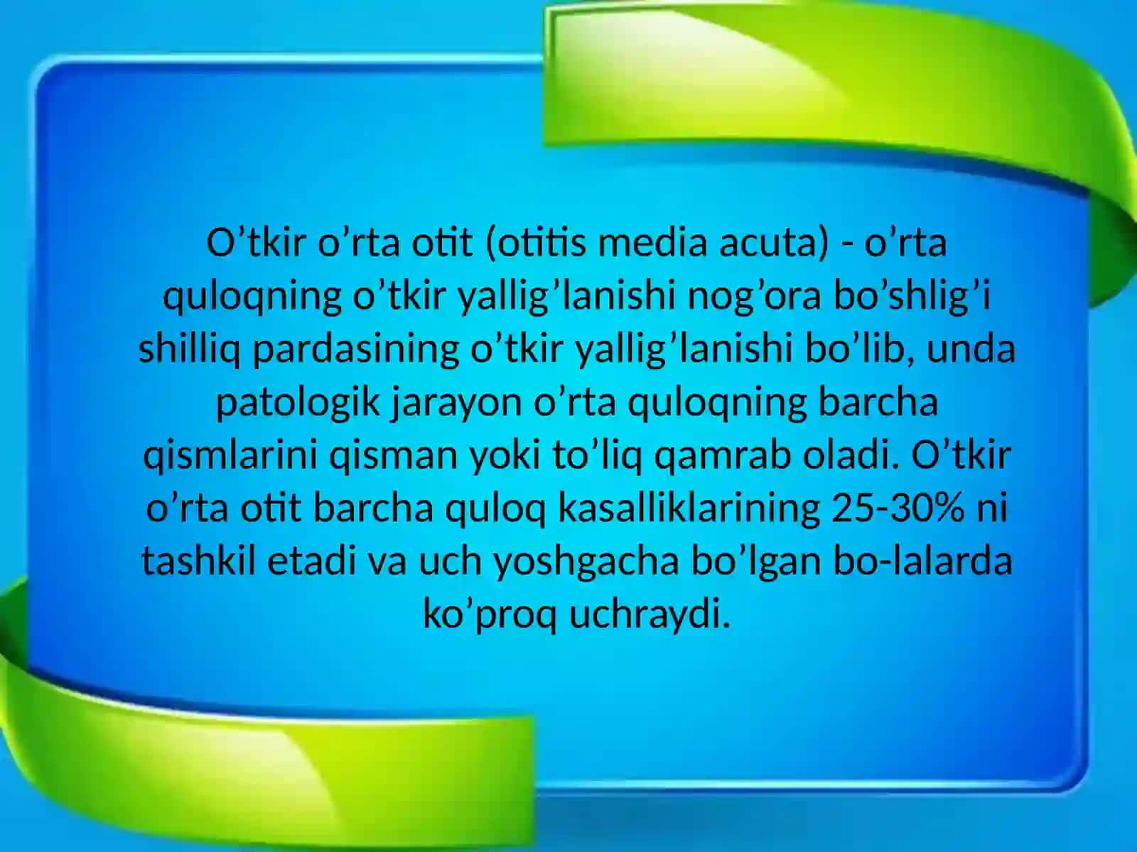 O‘RTA QULOQ KASALLIKLARI 2