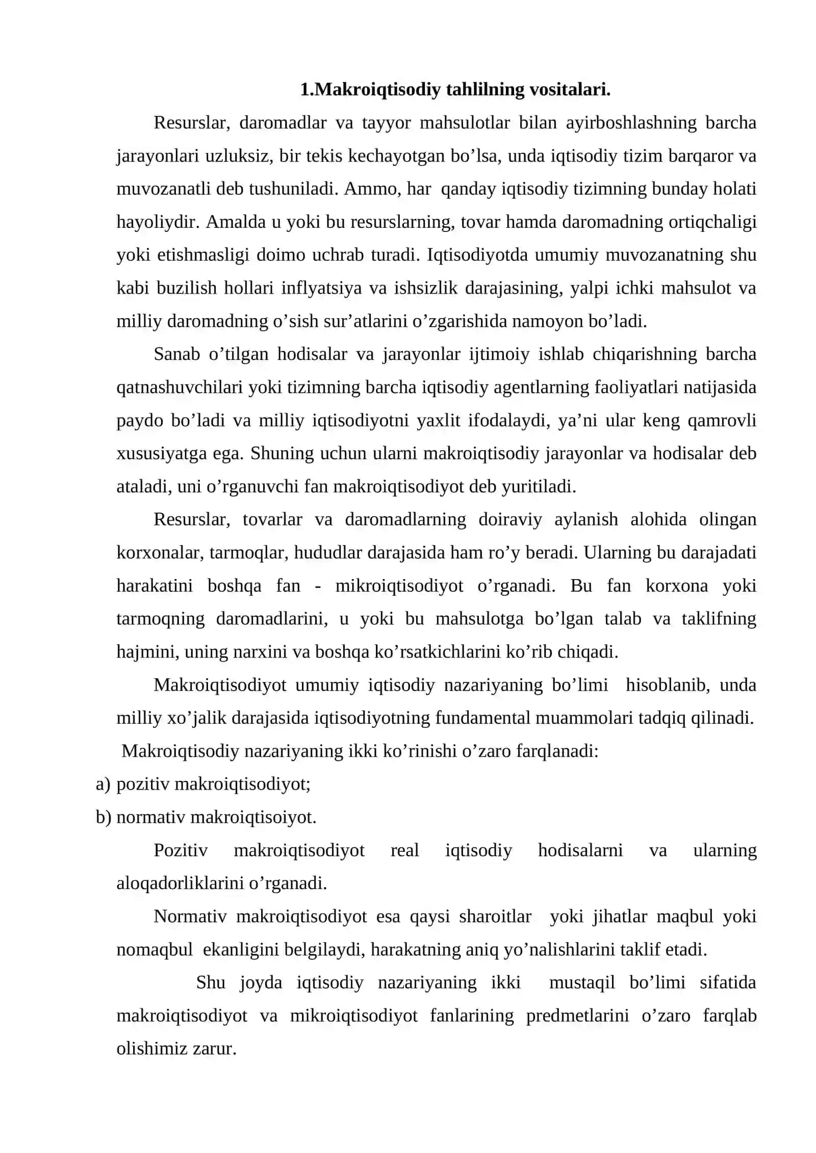 Makroiqtisodiy tahlilning vositalari 2