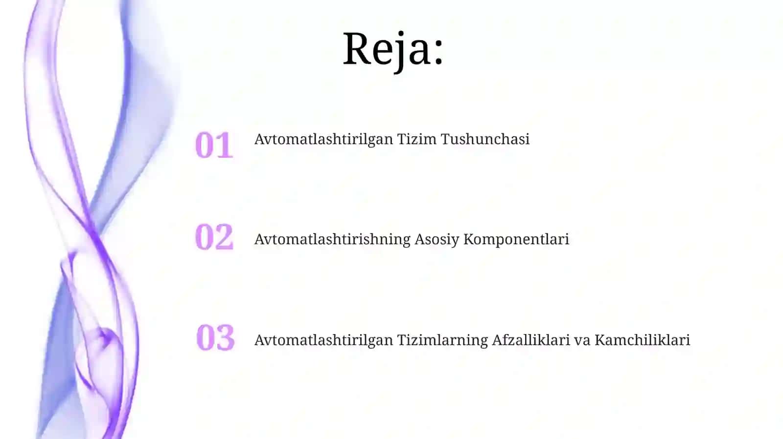Avtomatlashtirilgan Tizim 2