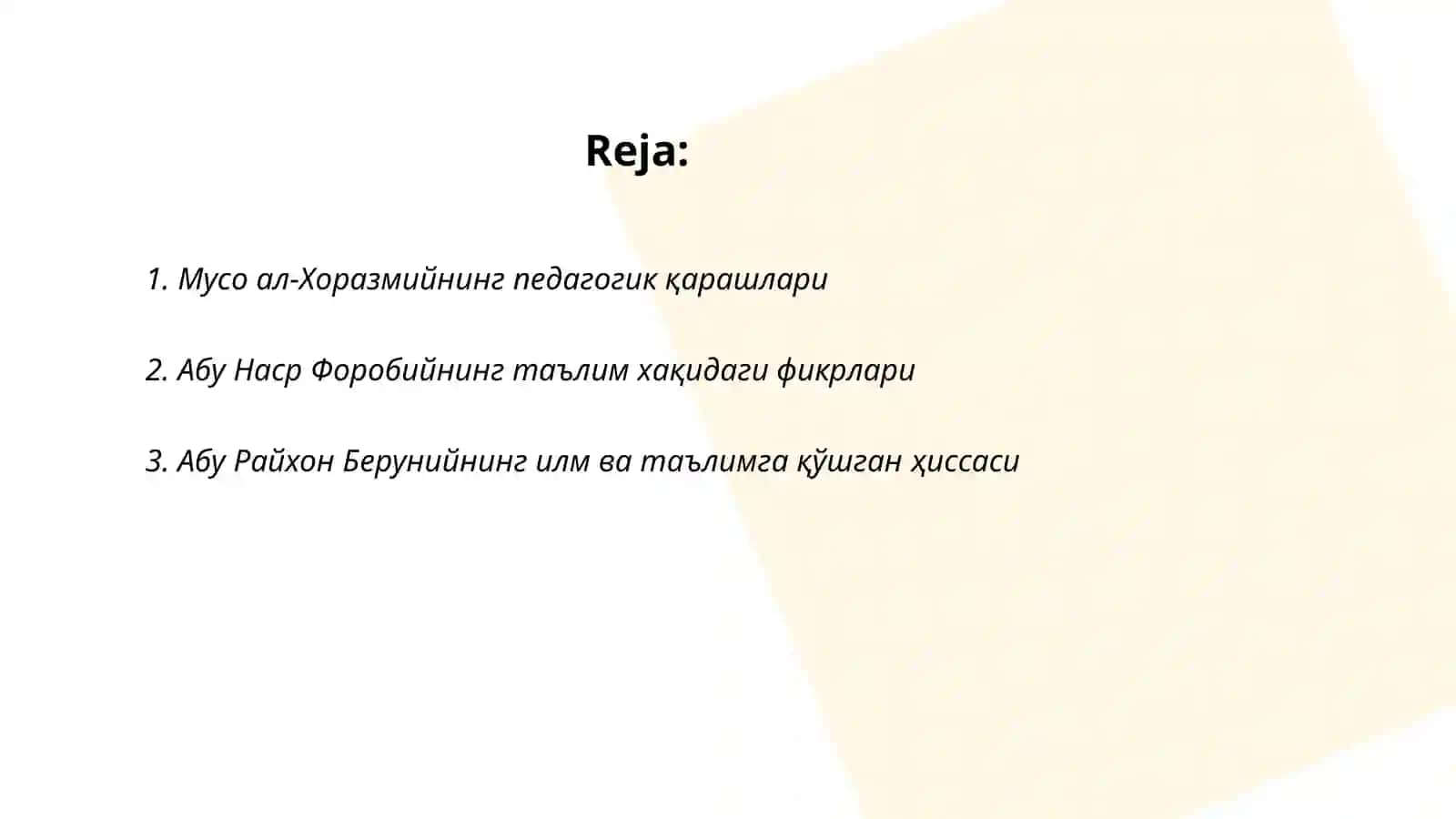 Шарқ алломаларининг педагогик қарашлари 2