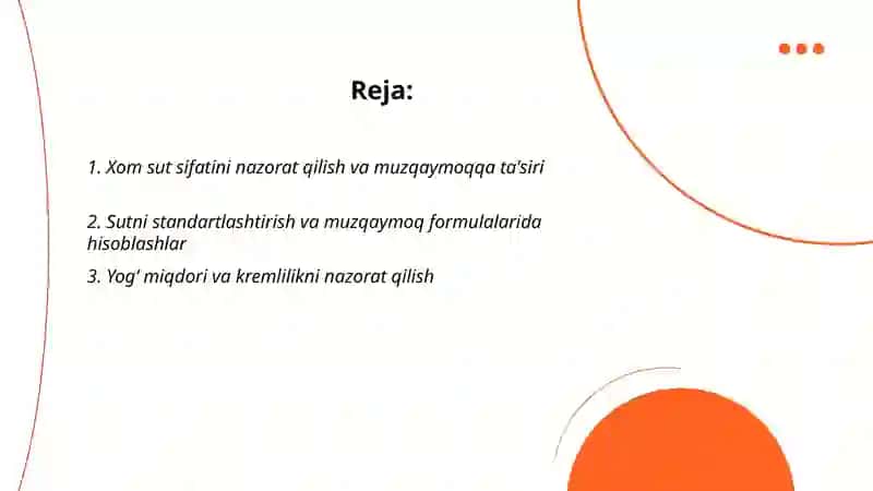 Sut maxsulotlarini nazorat qilish 2