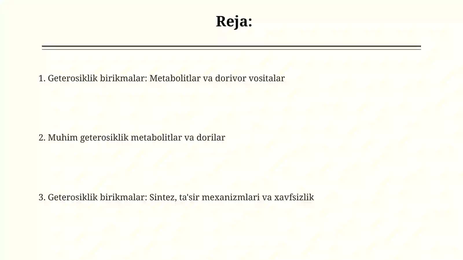 Geterohalqali birikmalar (Heterocyclic compounds) 2