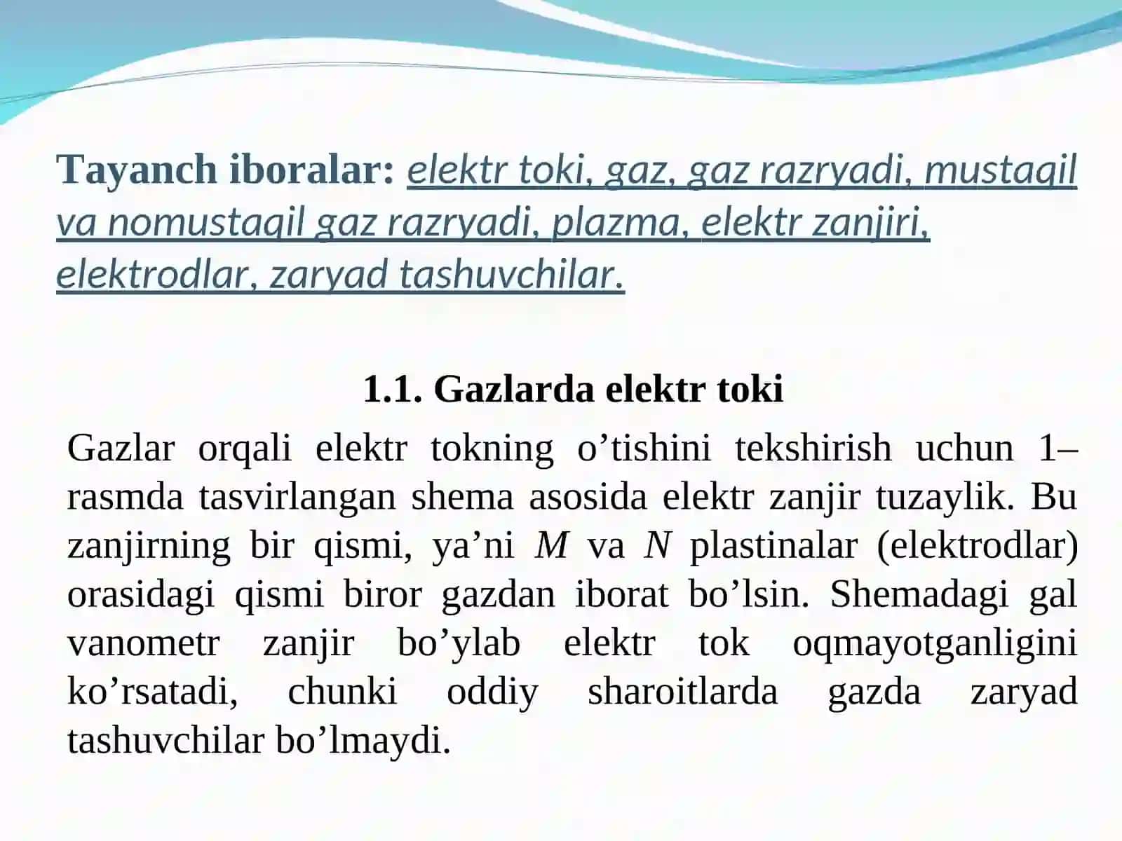 Gazlarda Elektr Toki 2