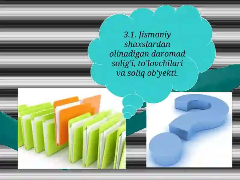 Jismoniy shaxslardan olinadigan daromad solig`i 2