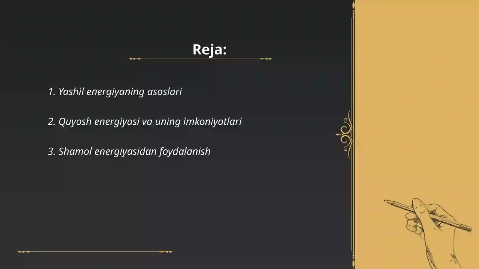 Yashil energetika va u bilan bogʻliq muamolar 2