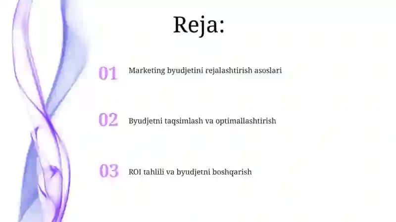 Marketing byudjeti va harajatlarini hisoblash 2