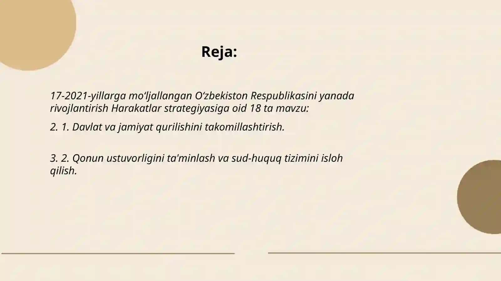 2017-2021-yillarga mo'ljallangan O'zbekiston Respublikasi yanada rivojlantirish Harakatlar strategitasi 2