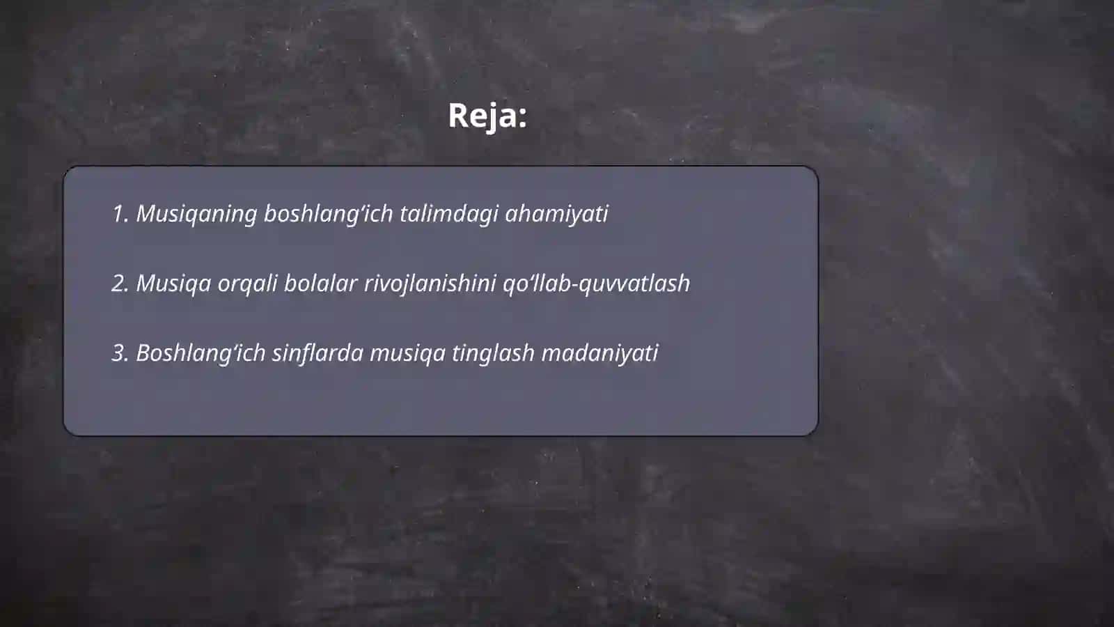 Boshlangich talimda musiqa mashgulotlari 2