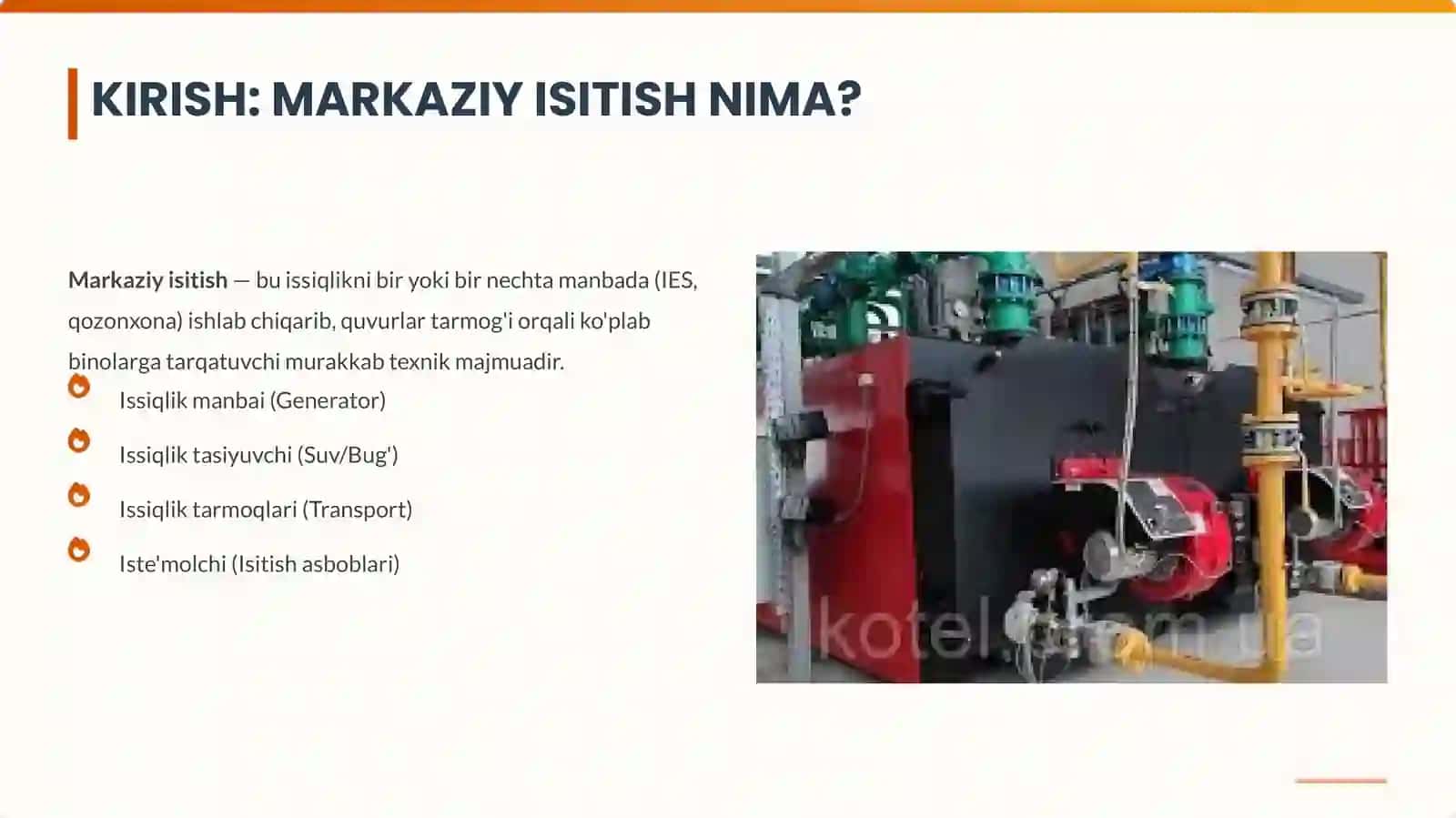 Markaziy isitish tizimlarining elementlari 2