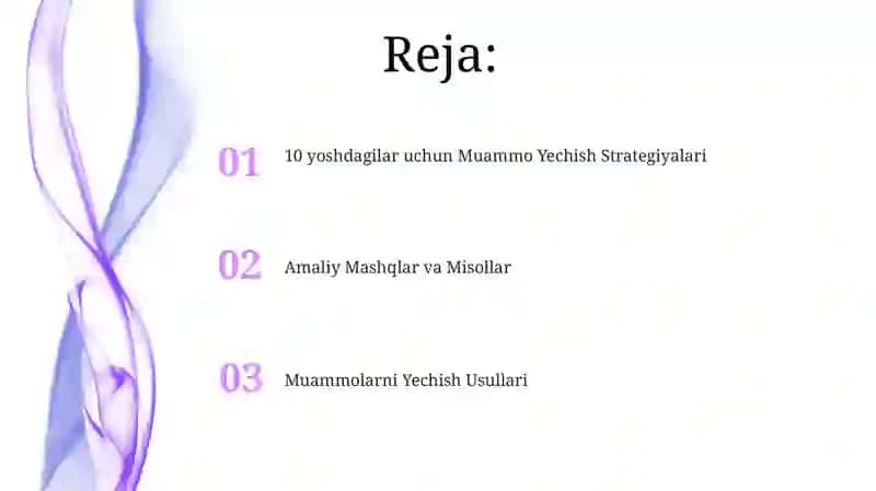 Muammolarni Yechish Usullari 2