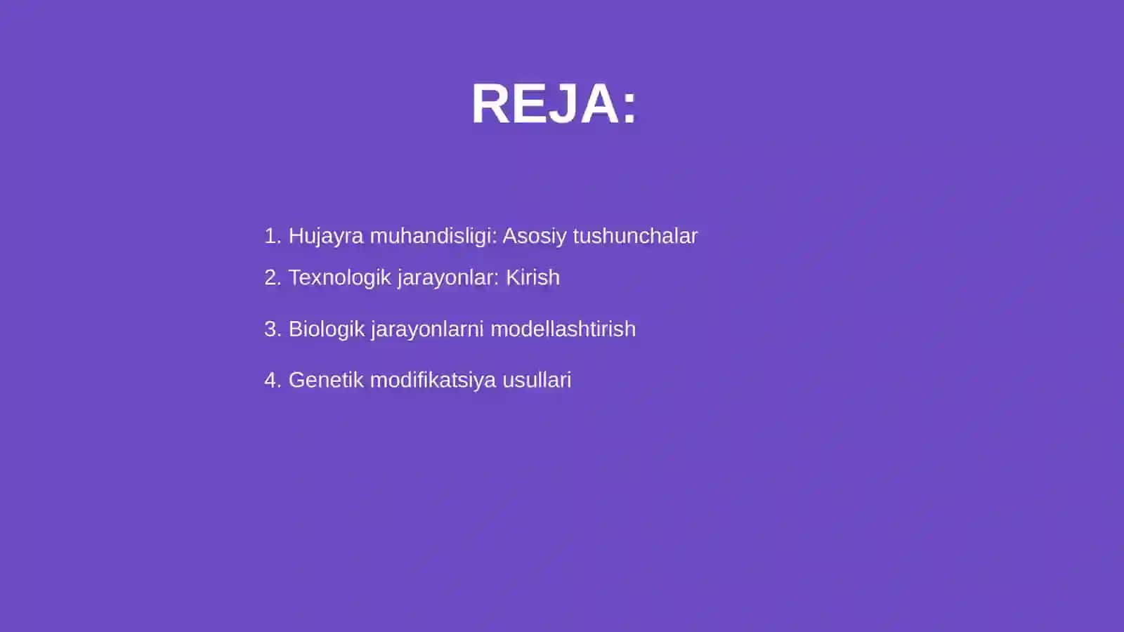 Hujayra muhandisligida texnologik jarayonlar 2