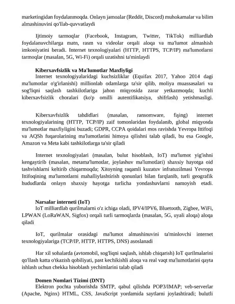 Bulutli hisoblash va xizmatlar 2