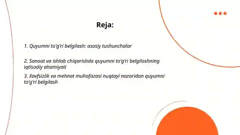 Quyumni to'g'ri belgilash 2