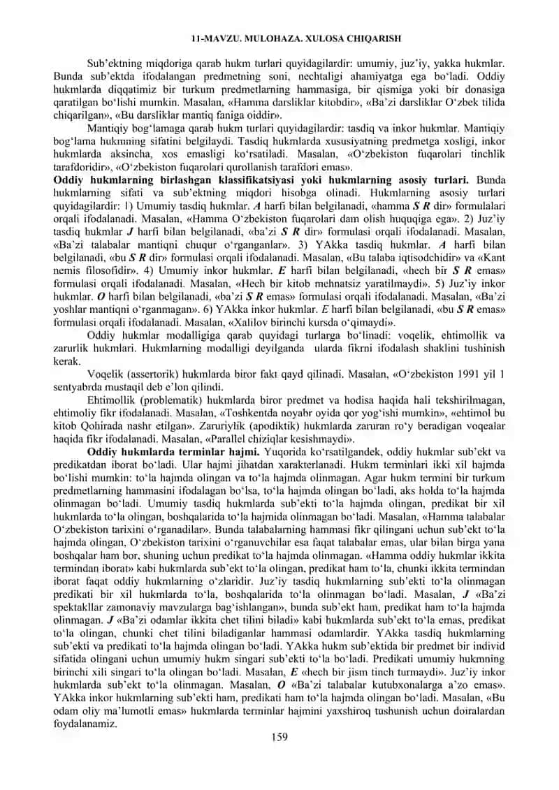 Mulohaza va xulosa chiqarish 2