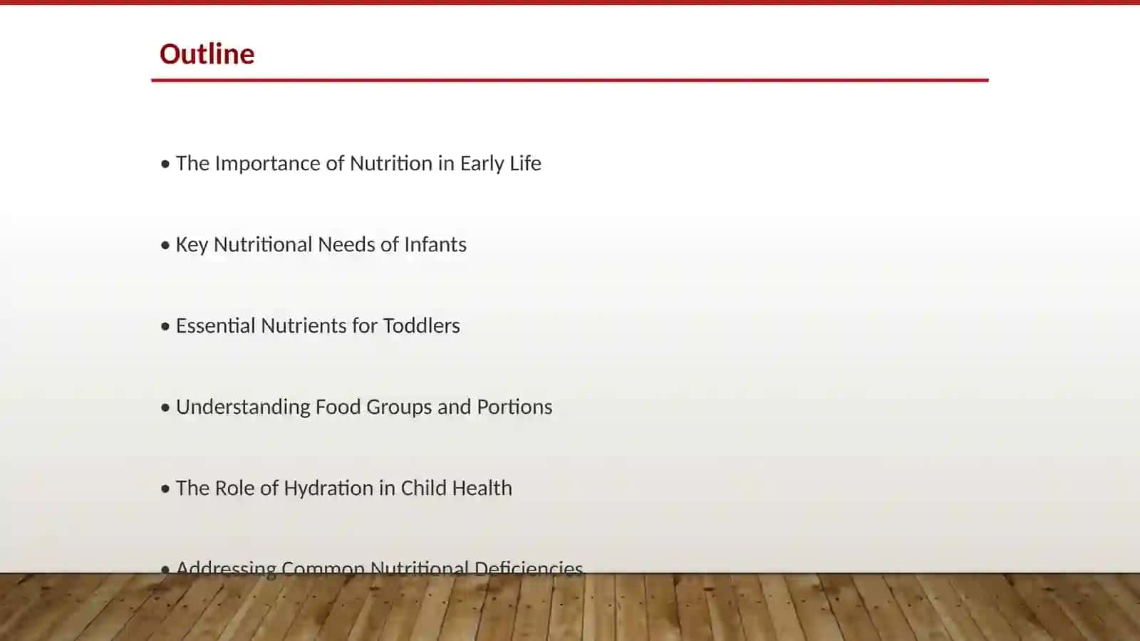 Nutritional Guidelines for Infants and Children 2