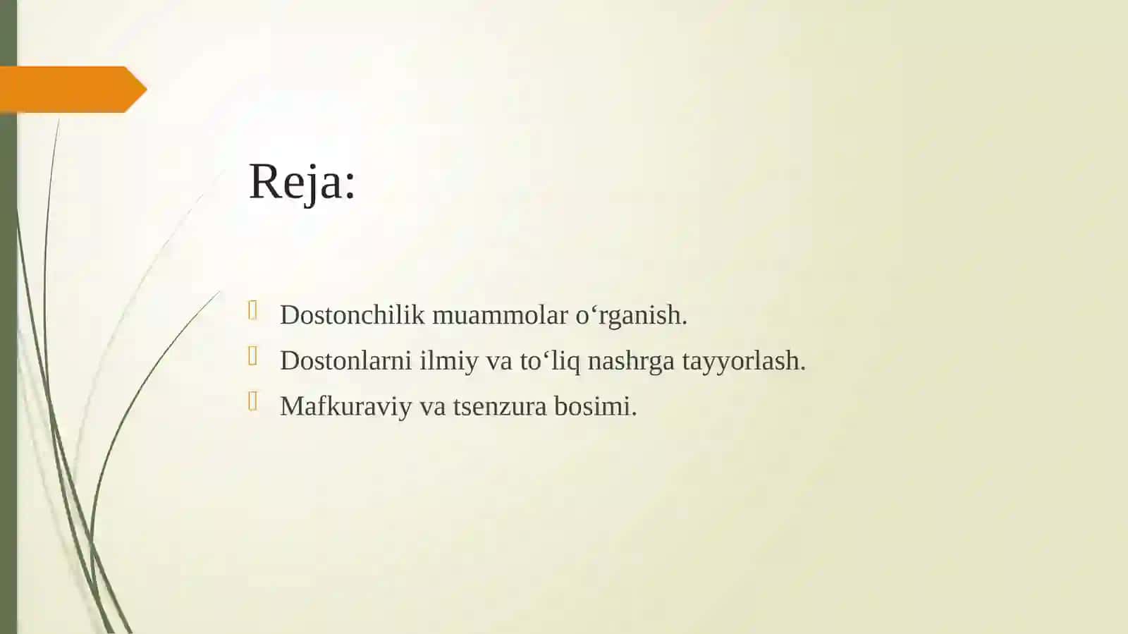 Dostonchilik muammolarini o'rganish 2