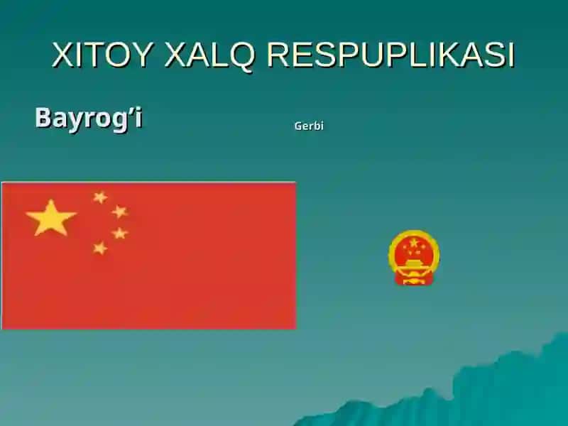 XITOY XALQ RESPUBLIKASI 2