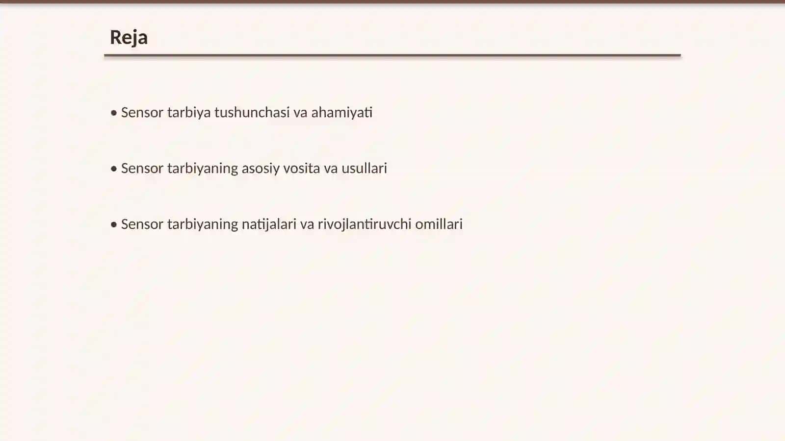 Sensor tarbiyaning mohiyati 2