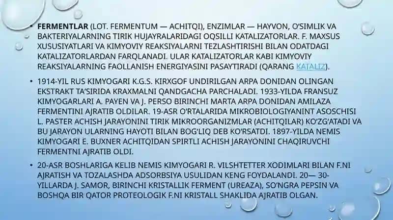 Ontogenezda fermentlar faolligini boshqarilishi 2