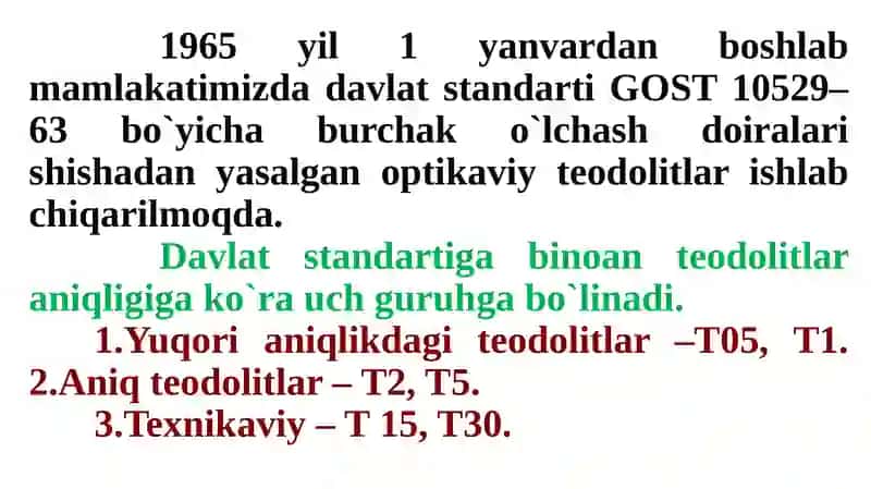 Teodolitlarning tuzilishi va ularni tekshirish 2